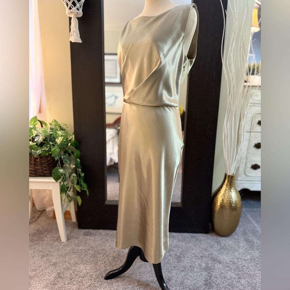 Nili Lotan “Anne” Gold Midi Dress sz 8 $625 - Picture 15 of 15